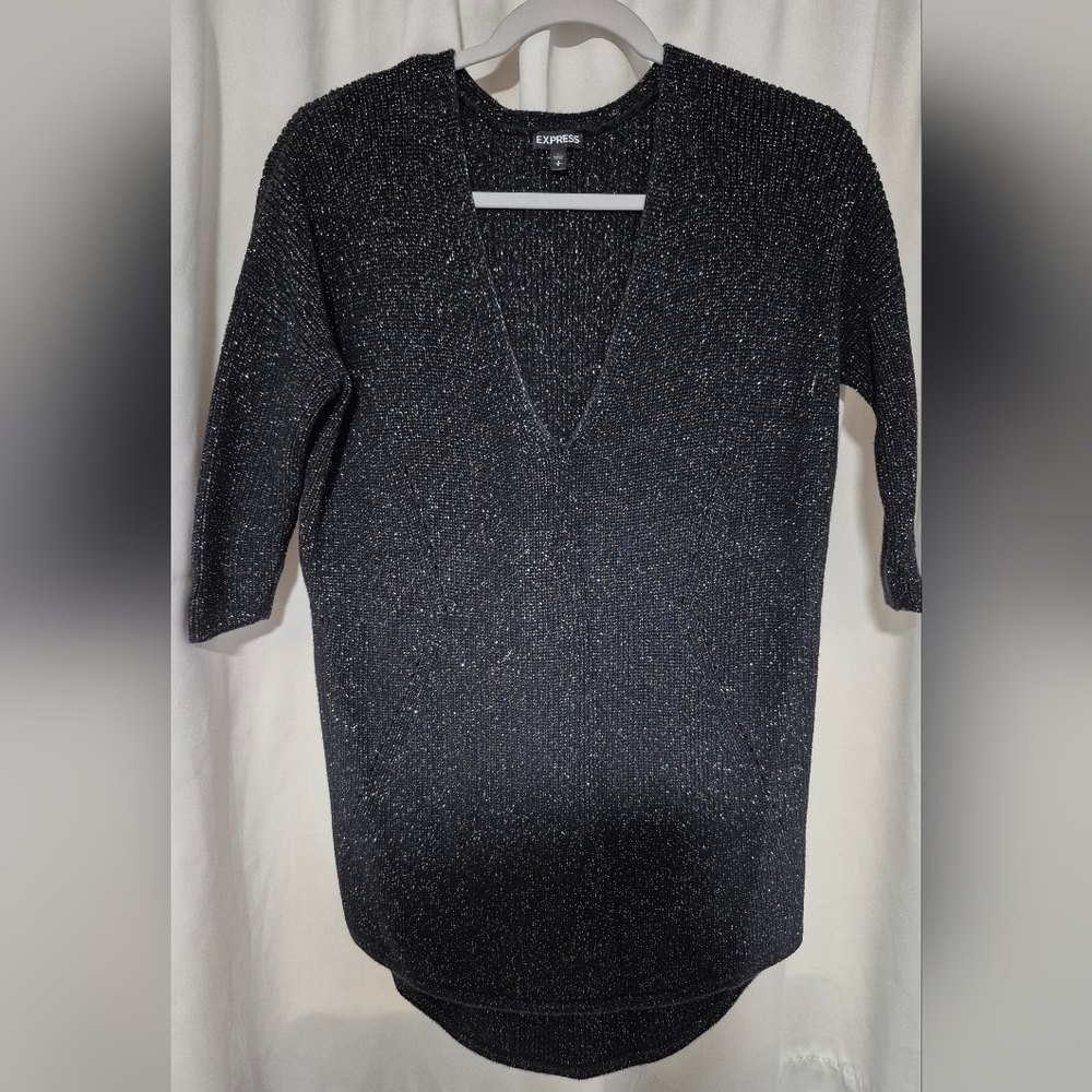 Express Black V-Neck Sweater